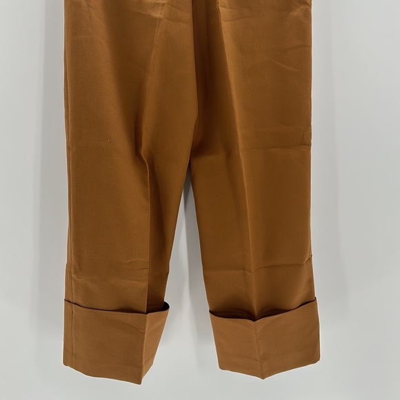 COS Cuffed Wide Leg Pants in Dark Tan, US10 - Picture 9 of 10